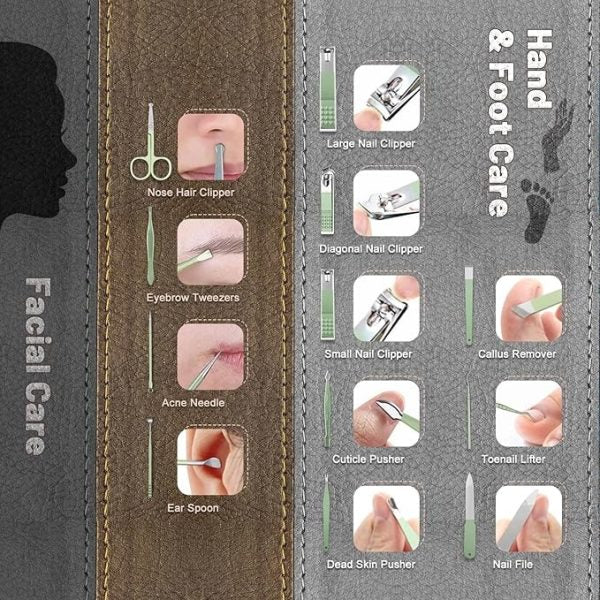 12 Pcs Best Quality Manicure Pedicure Kit (random Color)