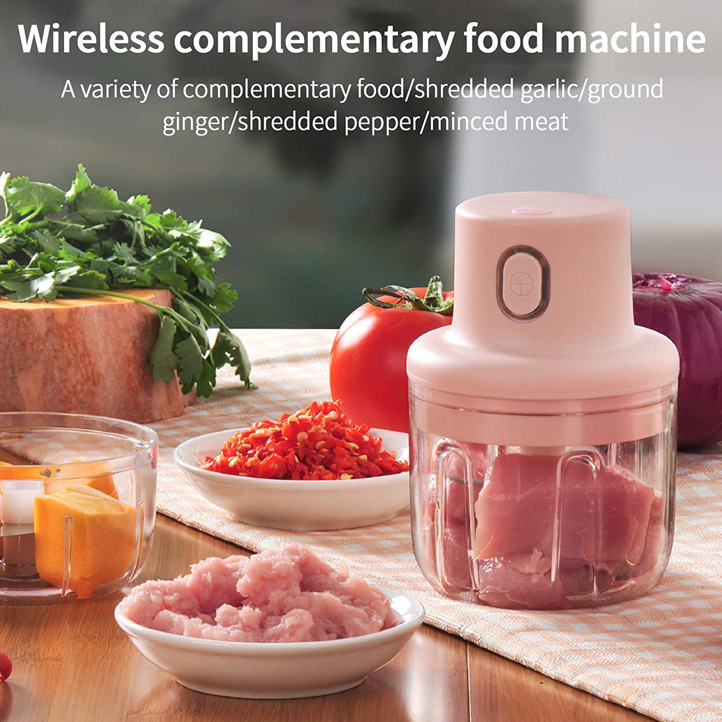 Rechargeable Mini Grinder Food Chopper (250ml)