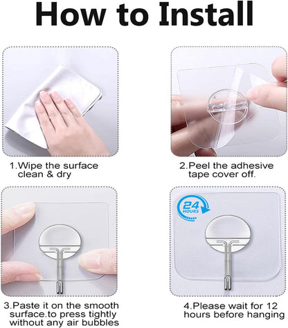 Heavy-duty adhesive hooks for strong hanging