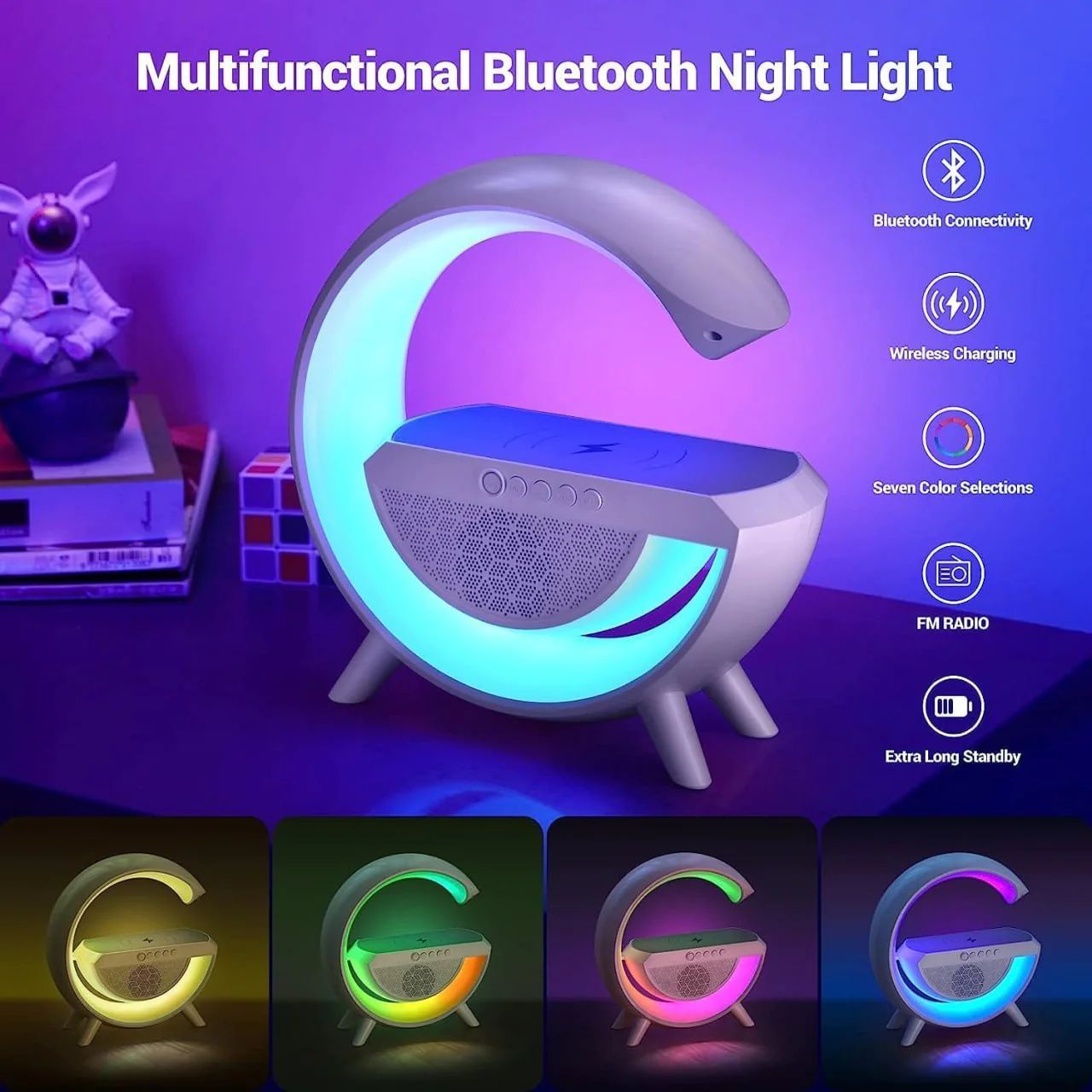 G63 Rgb Light Bluetooth Speaker Charging 4 In 1 Led