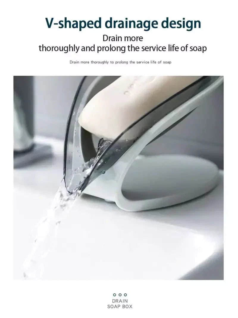 Buy 1 Get 4 Free Self Draining Leaf Shape Soap Holder